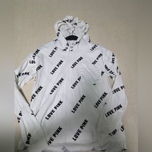Victoria's Secret White Hoodie with Black Print